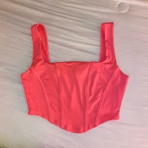 Neon pink crop top